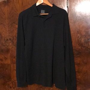 Black Long Sleeve Polo